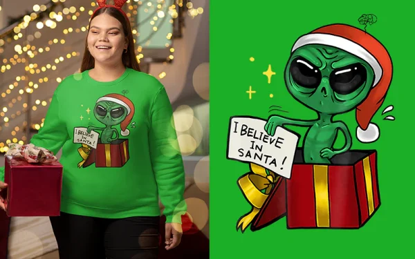 Alien Christmas Sweatshirt